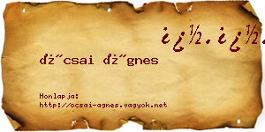 Ócsai Ágnes névjegykártya